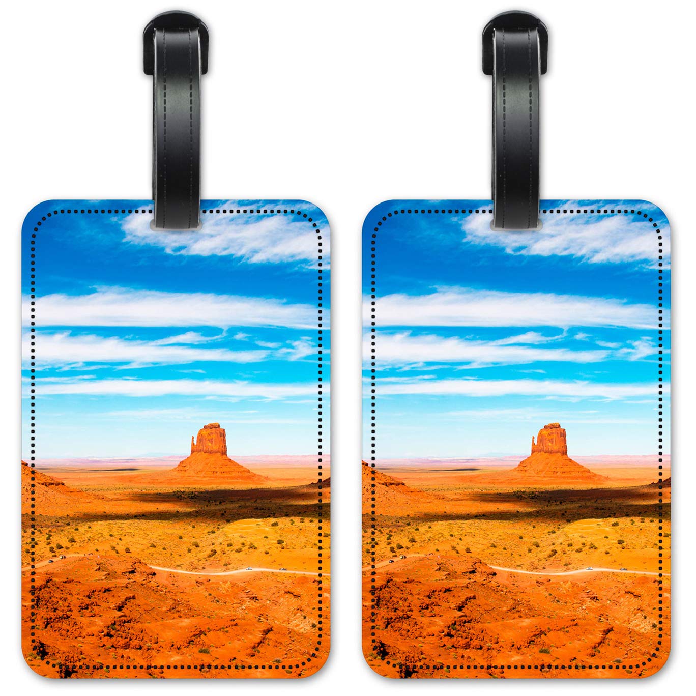 Utah 3 Peaks Luggage ID Tags - Durable Suitcase Identification Cards Set of 2 - Perfect for Travel, Business Trips & Vacation Identification