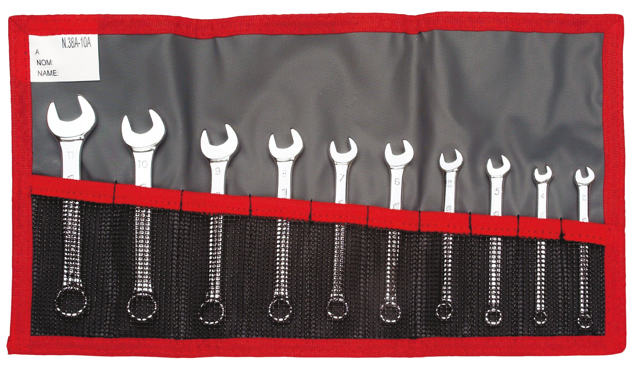 Facom 6-Piece Short Combination Wrench Set - Metric Sizes (8mm-19mm) | Professional Grade Chrome Vanadium Steel | Compact Design for Tight Spaces | Perfect for Automotive Repair & DIY Projects