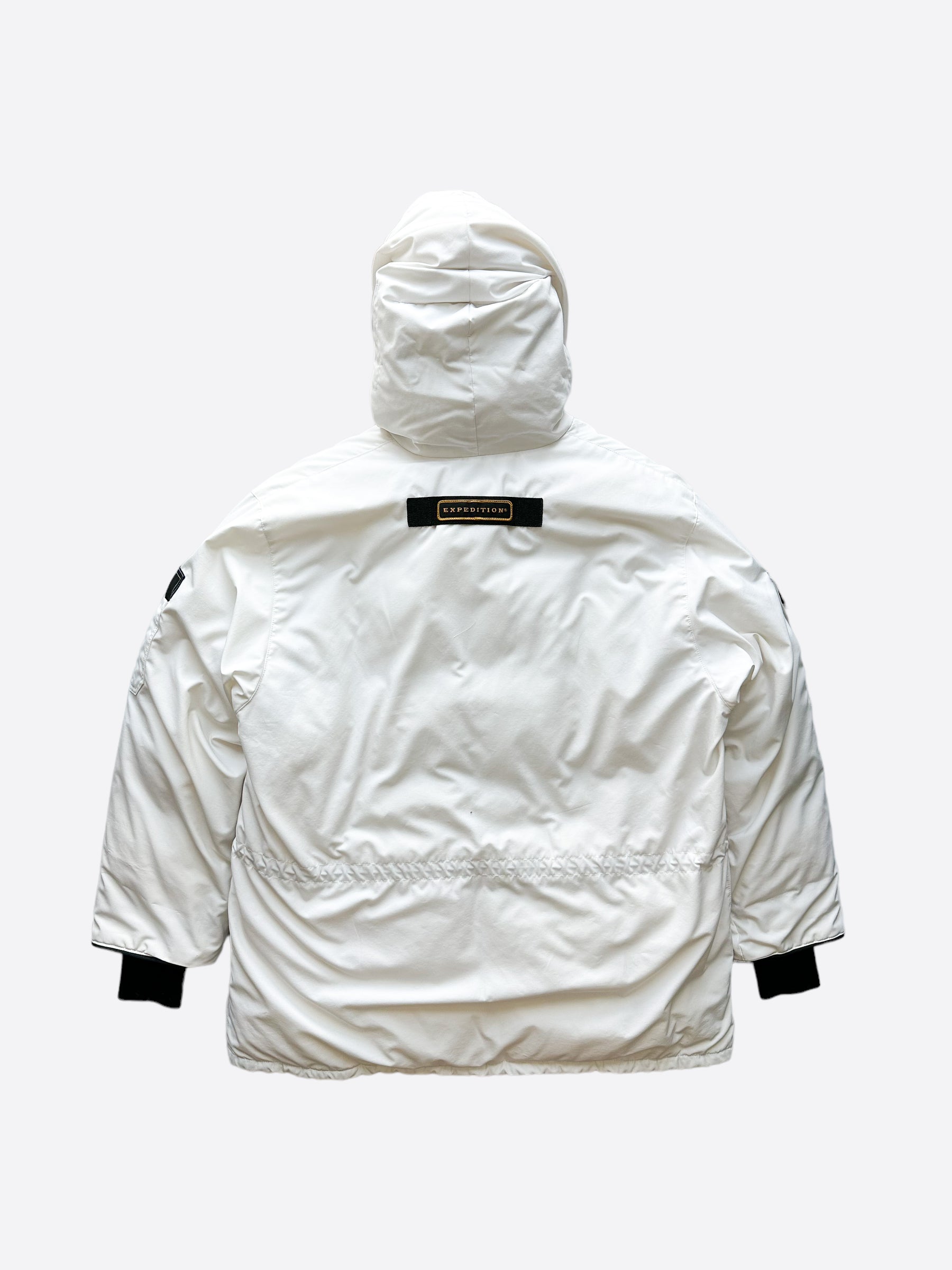Canada Goose White Expedition Parka for Men - Premium Winter Jacket with Fur Trim Hood - Perfect for Extreme Cold Weather & Outdoor Adventures
