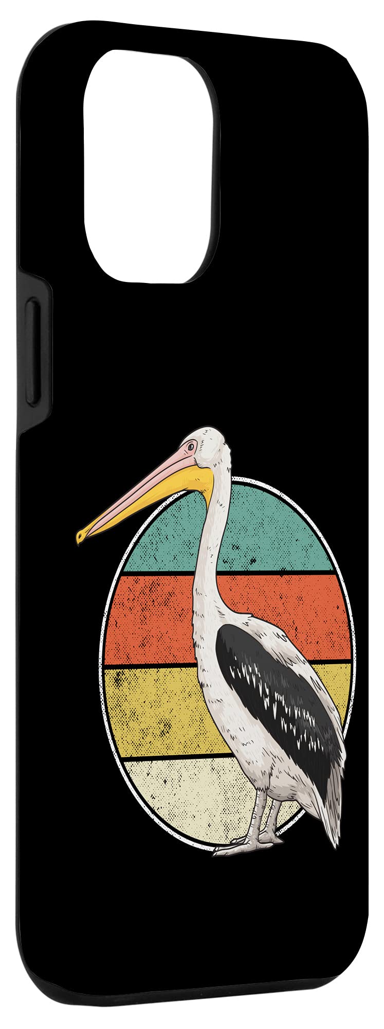 iPhone 12 Pro Max Vintage Pelican Bird Waterproof Case - Retro Sea Design Shockproof Protective Cover for Travel, Beach & Outdoor Adventures