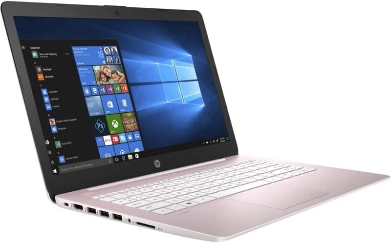 HP Stream 14-cb122ds 14-inch HD Laptop - Intel Celeron N4020, 4GB DDR4 RAM, 64GB eMMC Storage, WiFi, Bluetooth, HDMI - Windows 11 Home S (Renewed, Rose Pink) | Perfect for Students, Remote Work & Light Computing