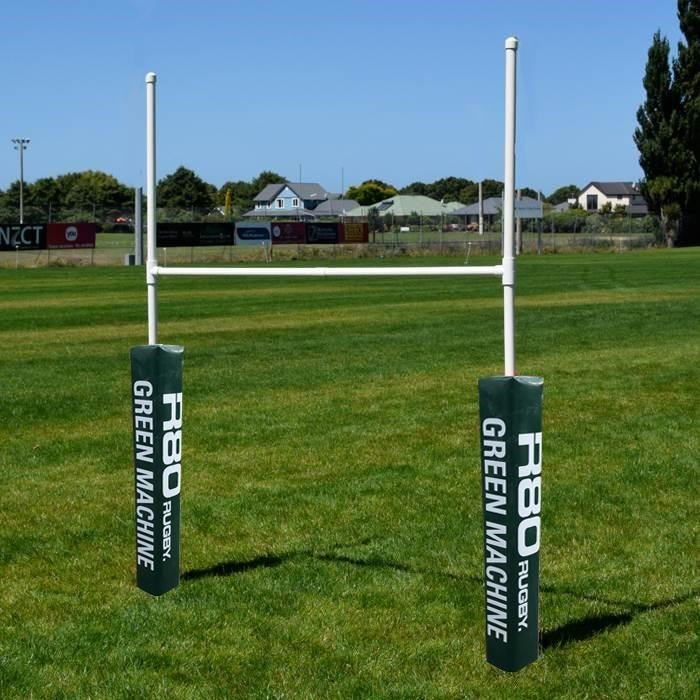 R80 Black Junior Premier Portable Soccer Goal Post Pad Pair - Durable Training Equipment for Youth Soccer Practice & Backyard Games