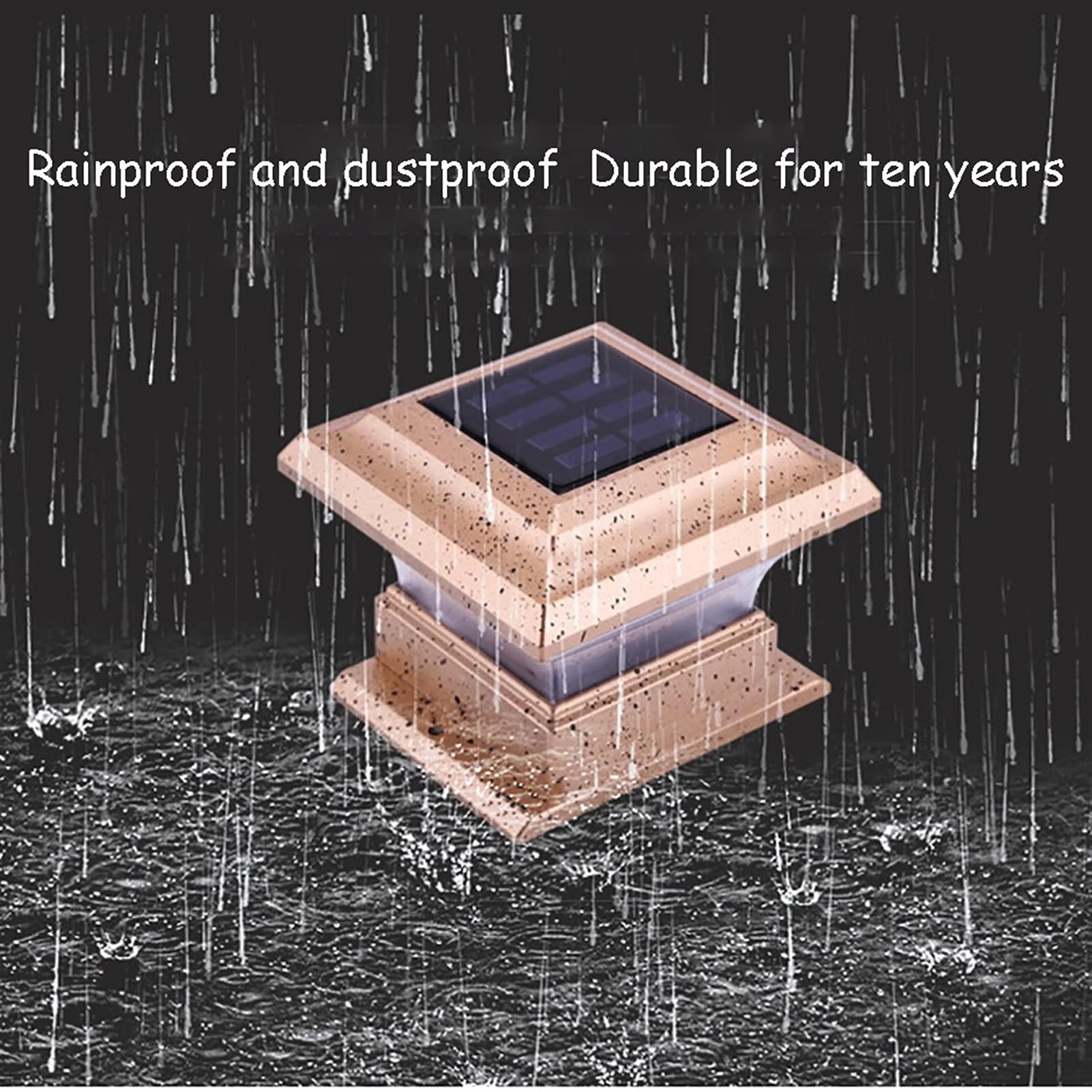 Solar Powered Outdoor Post Light - Waterproof LED Fence Post Cap Lights for Garden, Pillar & Wood Columns | Perfect for Pathway, Driveway & Landscape Lighting at Night