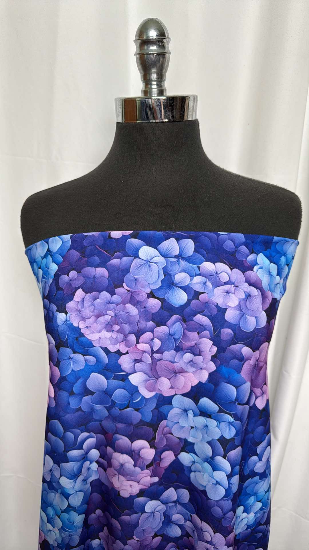 Hydrangea Dreamscape Poly/Spandex Fabric - Soft Brushed Performance Material - 3 Yard Cut - Perfect for DIY Dresses, Activewear & Home Decor Projects