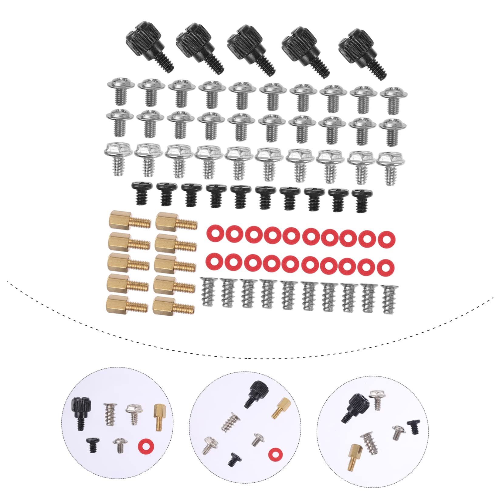 MUSISALY 1 Set Countersunk Head Screws - Computer Case Assembly Screws for PC Chassis Fixing & Hardware Installation - Perfect for DIY Computer Builds, Laptop Repairs, and Server Rack Mounting