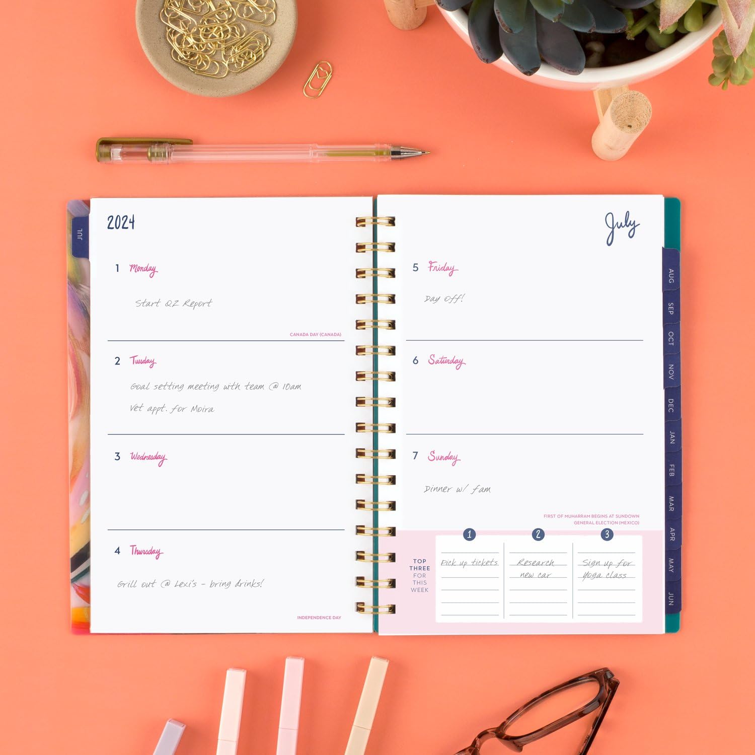 Cambridge Planner 2024-2025 Academic Year - EttaVee Weekly & Monthly Planner, 5.5