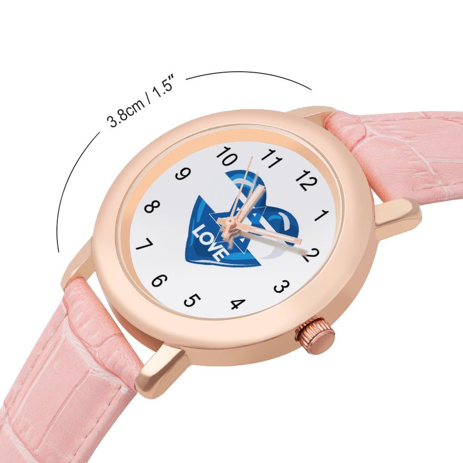 Israel Themed Women's Watch - Genuine Leather Strap Classic Quartz Wristwatch with Elegant Bracelet Design for Travel, Work & Everyday Wear | Perfect Gift for Jewish Holidays & Special Occasions