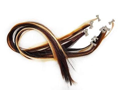 CHRONEX Clip-In Hair Highlights Extensions for Women - 12 Piece Set, Temporary Hair Color Streaks, Easy to Use & Reusable - Perfect for Parties, Cosplay, and Daily Styling