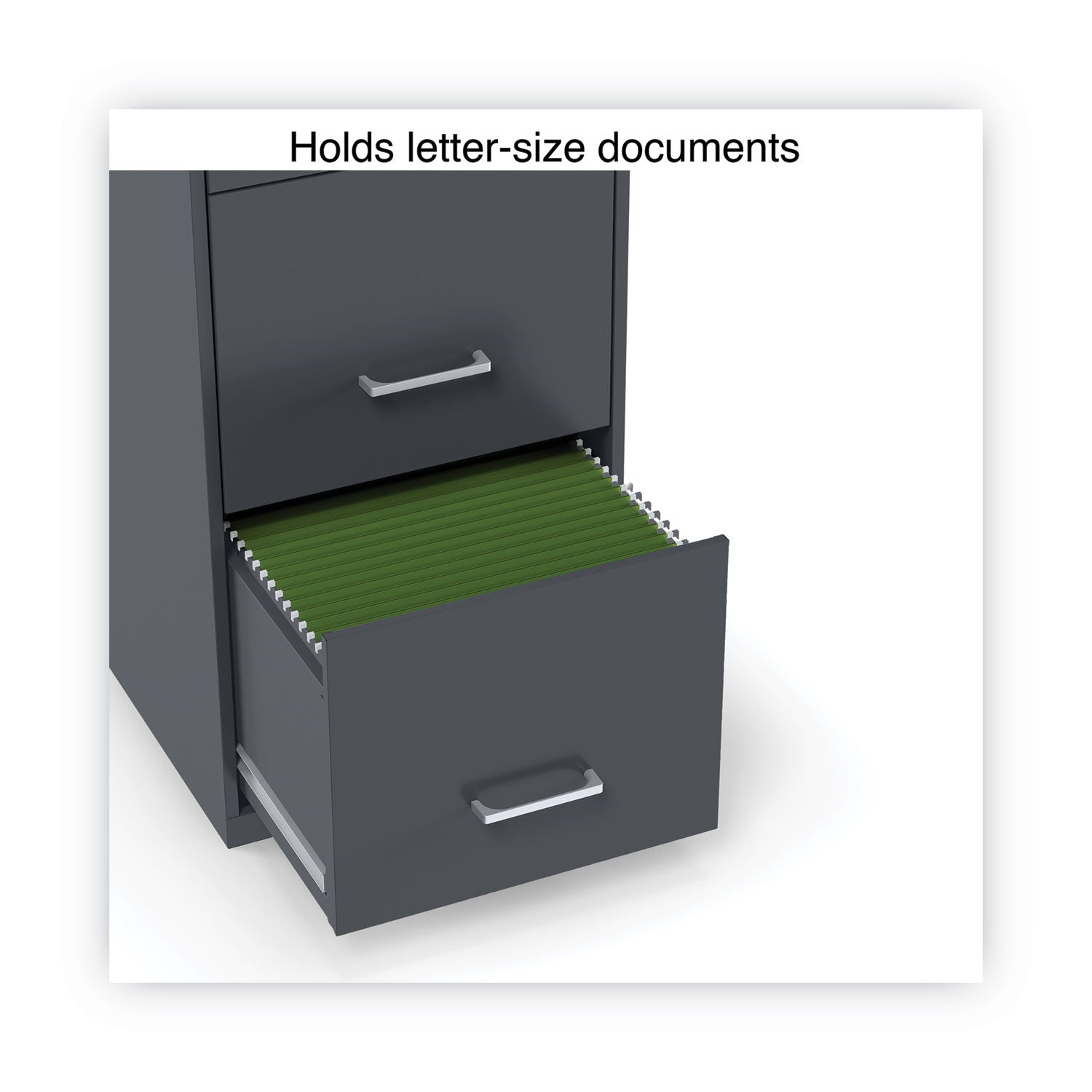 Alera® Soho 3-Drawer Vertical File Cabinet - Letter Size, Charcoal Finish, 14