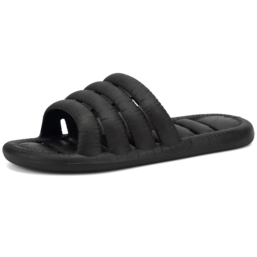 FINLEOO Quick-Drying Shower Sandals for Men & Women - Non-Slip Bathroom Slippers with Drainage Holes, Soft Sole Gym Slippers for Home, Spa, Pool & Travel Use