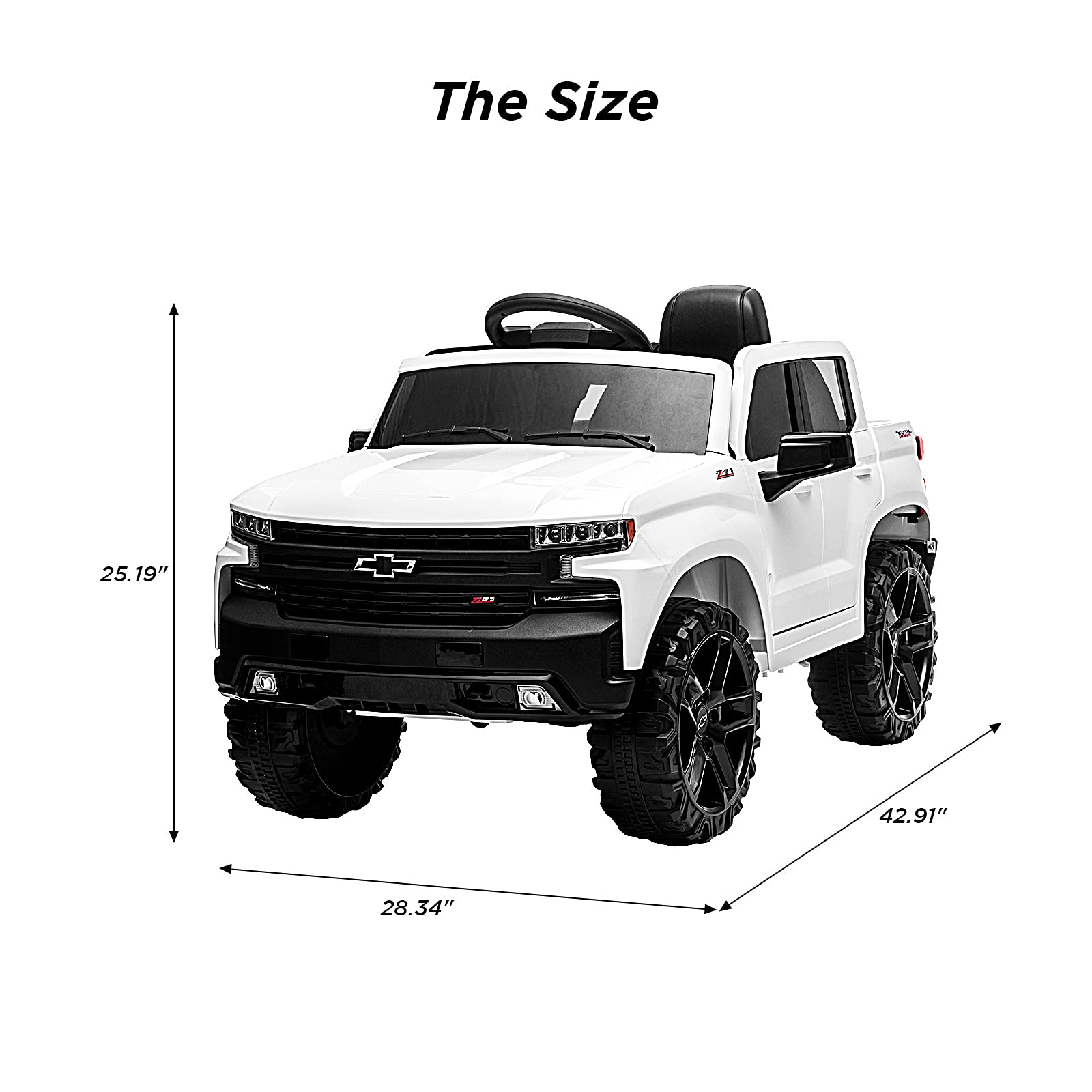 12V Remote Control Ride On Car for Kids - Licensed Chevrolet Silverado GMC Electric Toy Truck with MP3/Bluetooth, LED Lights & Spring Suspension | Battery Powered Toddler Vehicle for Indoor/Outdoor Play, Birthday Gifts & Family Fun