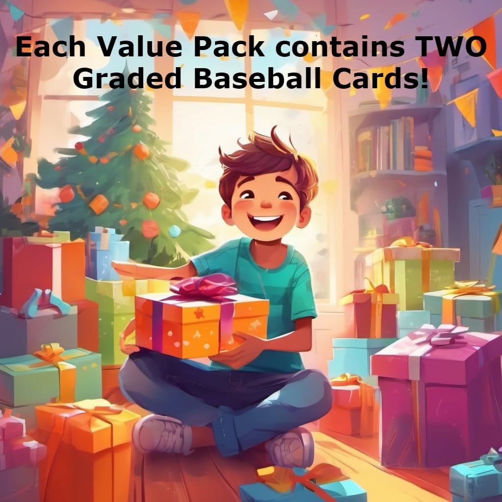 PSA Graded Baseball Cards Value Pack - 2 Authentic Collectible Cards with Autographs, Refractors & PSA 10 Potential | Perfect Gift Set for New Collectors & Baseball Fans | Great for Trading, Display & Investment