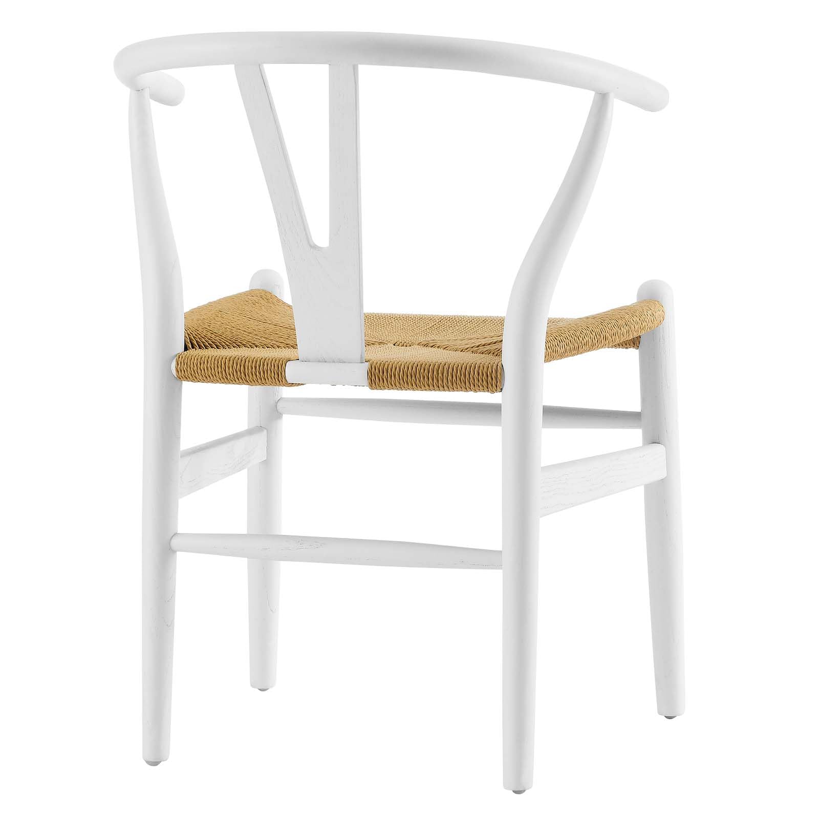 Modway Amish Mid-Century Modern Wooden Kitchen & Dining Chair - White - Perfect for Farmhouse, Vintage & Contemporary Dining Rooms