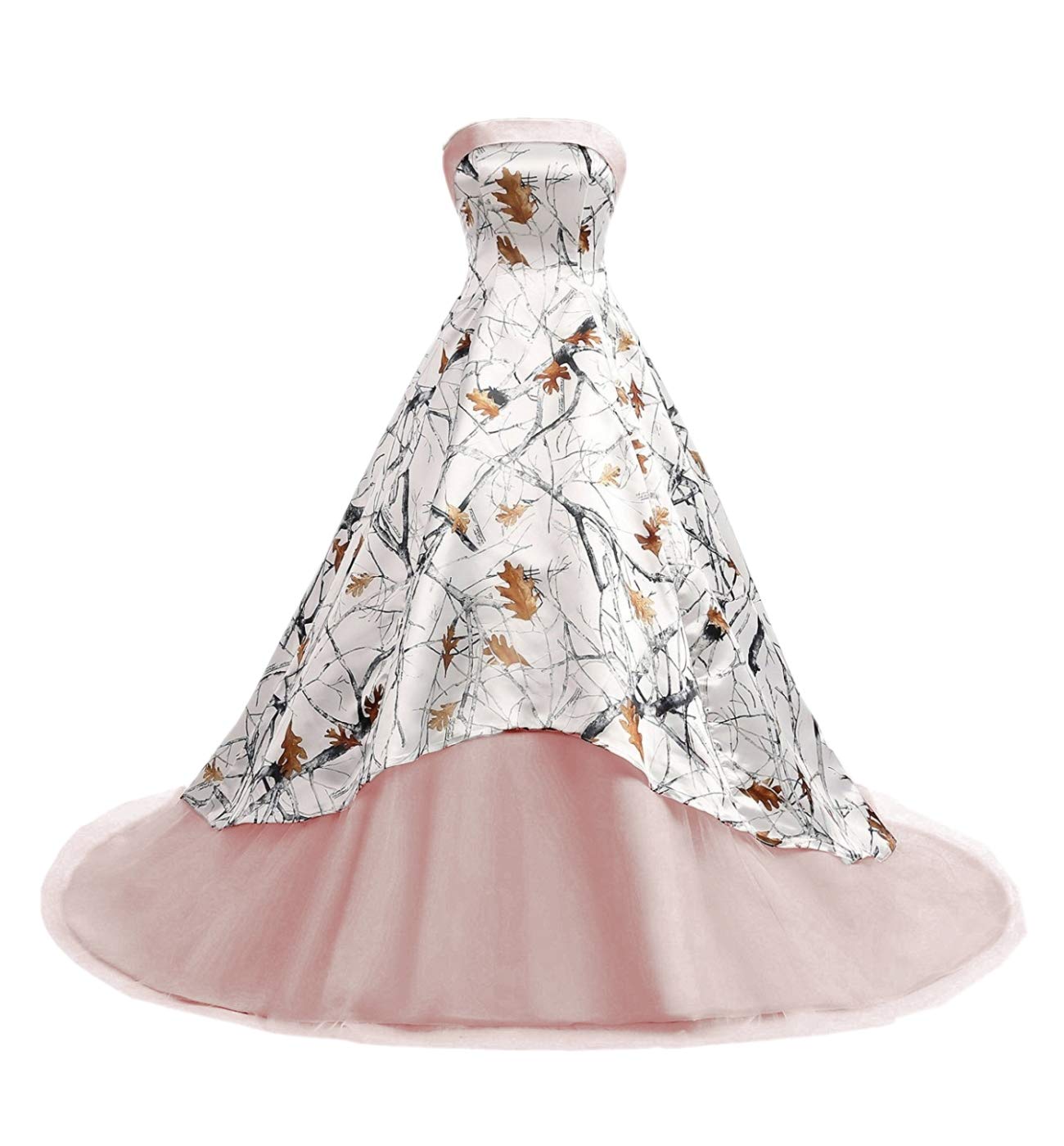 APXPF Women's Camouflage Print Wedding Dress - Elegant Tulle Ball Gown for Prom, Quinceañera & Special Occasions | Perfect for Bridal, Formal Parties & Evening Events