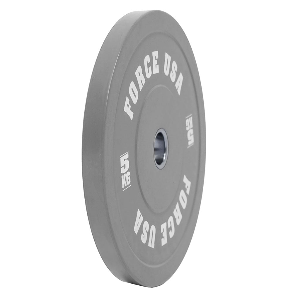 Force USA Pro Grade Coloured Bumper Plates - Olympic Weight Plates for CrossFit, Powerlifting & Home Gym (Sold Individually) - Perfect for Strength Training & Functional Fitness Workouts