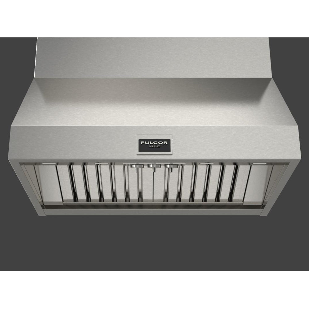 Fulgor Milano 36-Inch 1000 CFM Professional Stainless Steel Under Cabinet Range Hood with Knob Control (F6PH36DS1) - Perfect for Modern Kitchens & High-Heat Cooking