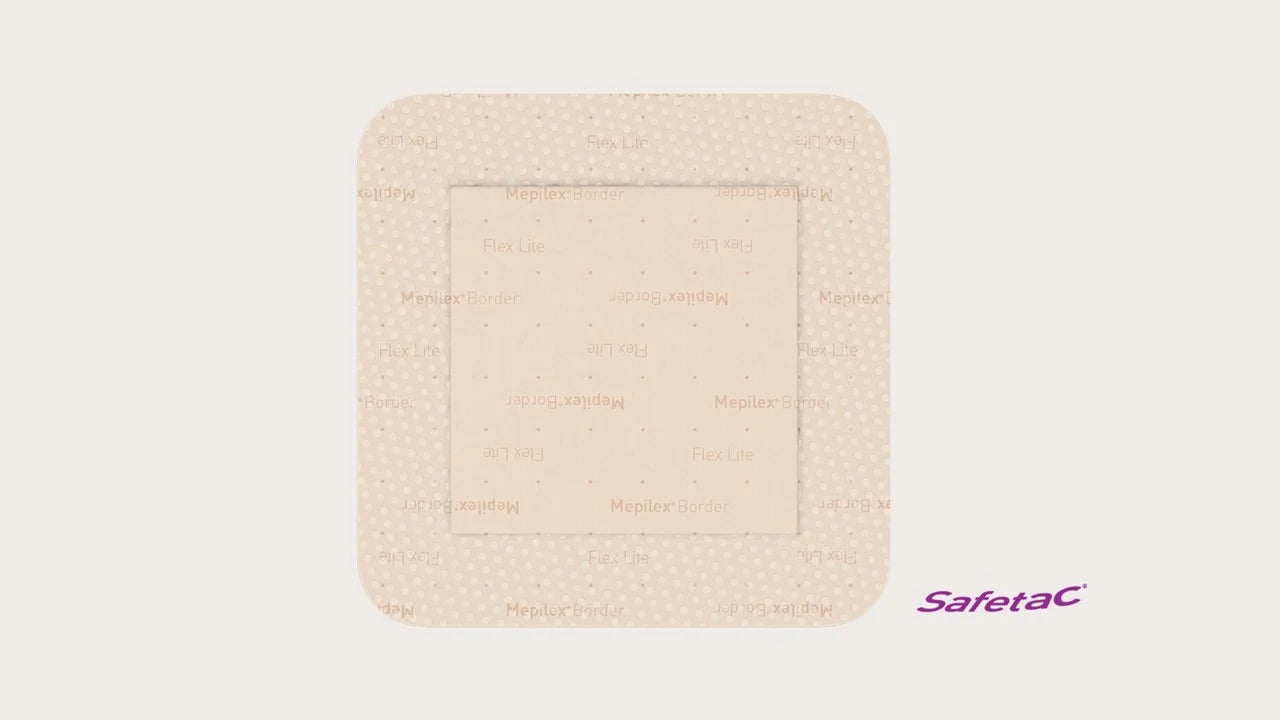 Mepilex Border Flex Lite Adherent Foam Dressing - Wound Care for Sensitive Skin | Ideal for Leg Ulcers, Pressure Sores & Post-Surgical Wounds | Breathable & Flexible Medical Bandage