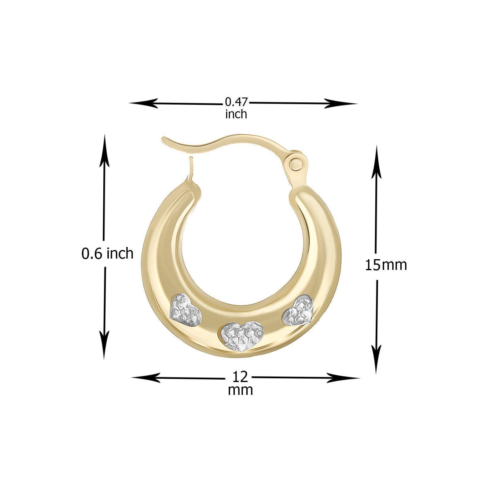 Two Tone Hoop Earrings - 14k Gold Plated Women's Jewelry for Everyday Wear | Elegant Dangle Earrings for Work, Date Night & Special Occasions