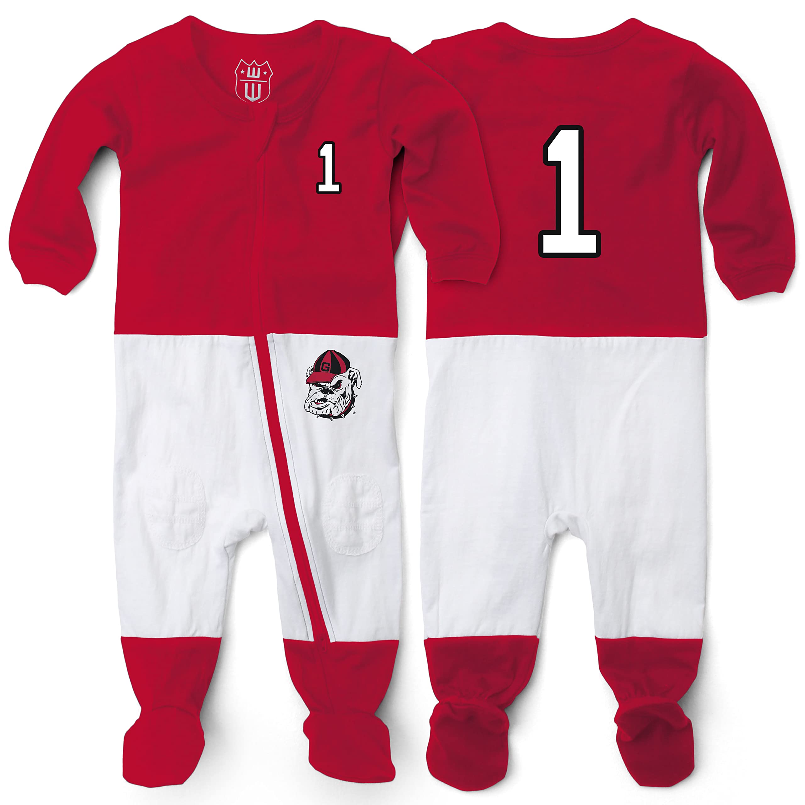 Wes and Willy Baby College Football Fan Jersey Sleeper - Soft & Comfortable Infant Sleepwear for Game Day & Team Spirit