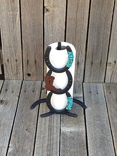 Stainless Steel Horseshoe Paper Towel Holder - Rustproof Kitchen Towel Rack for Farmhouse, Western, or Ranch Style Decor - Perfect for Kitchen, Bathroom, or RV Use