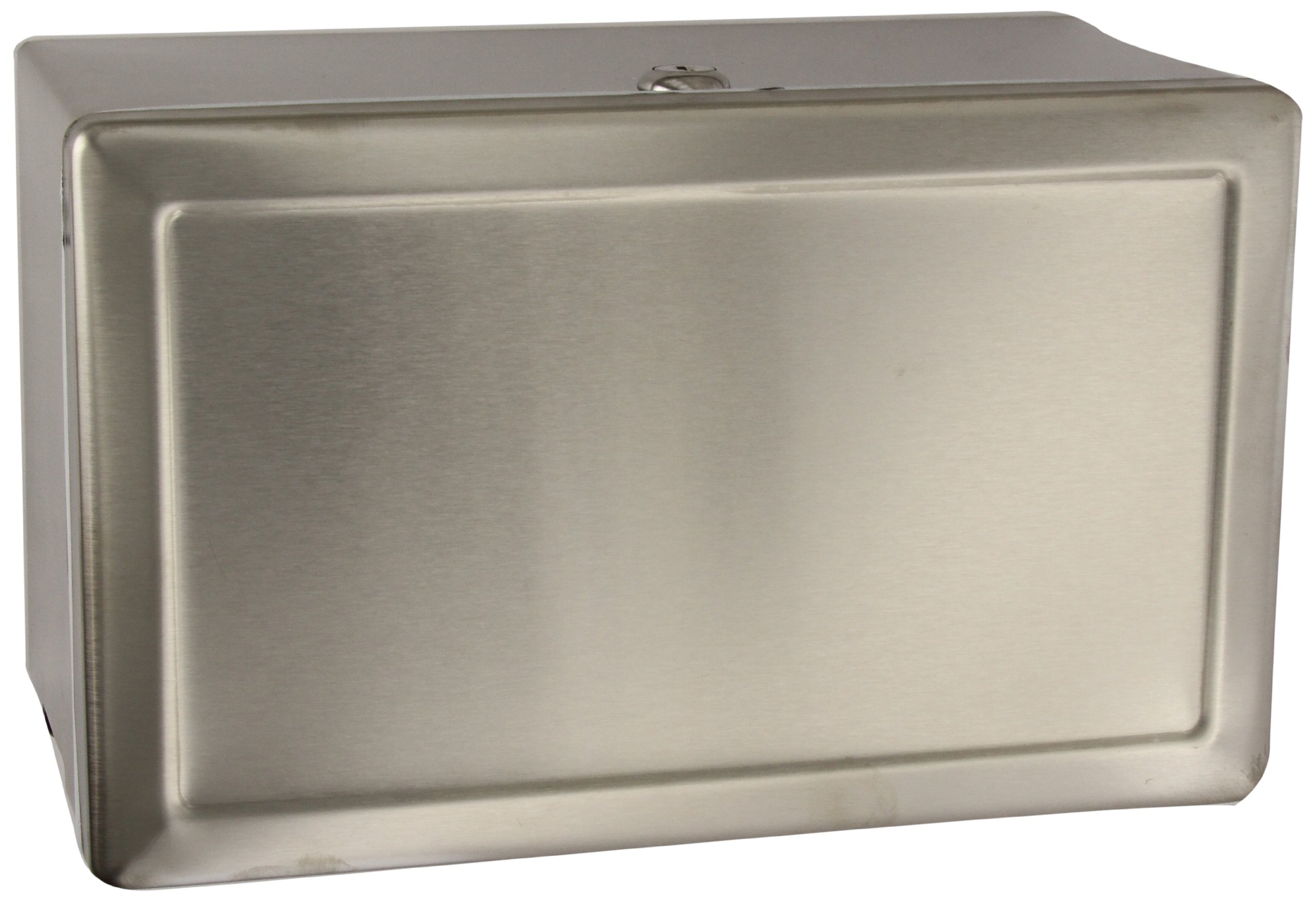Bobrick B-263 Stainless Steel Surface-Mounted Paper Towel Dispenser - Commercial Grade Hand Towel Holder for Restrooms, Kitchens & Office Use