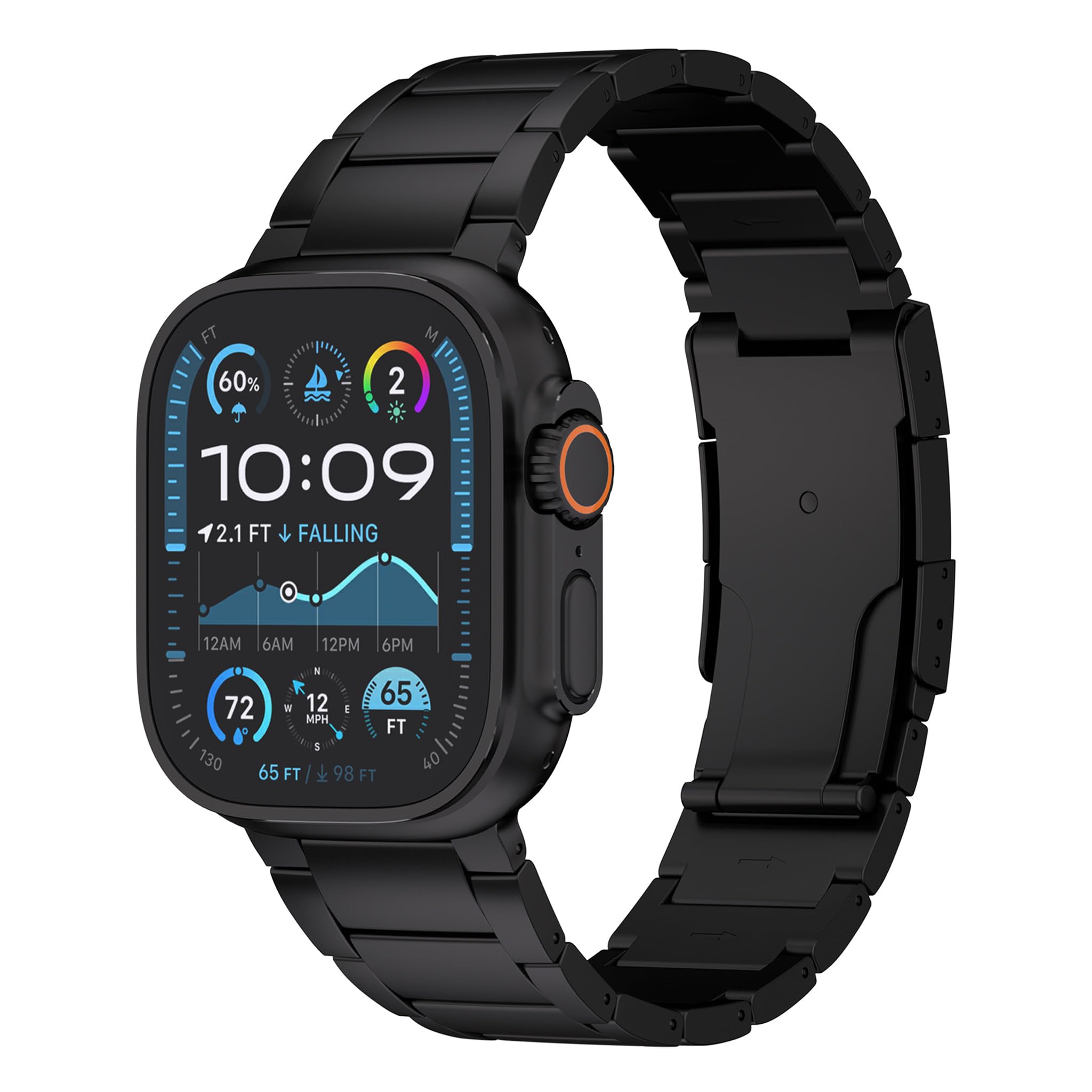 Premium Titanium Metal Band for Apple Watch Ultra 2 & Ultra 1 (49mm) - Durable Titanium Bracelet Replacement Strap - Perfect for Outdoor Sports, Workouts & Everyday Wear