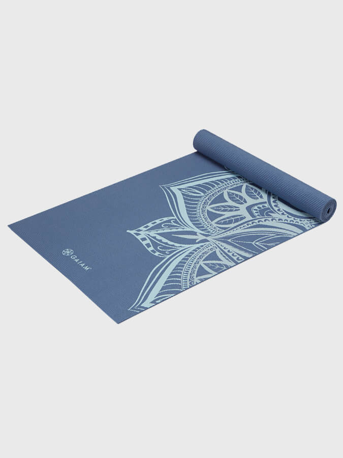 Gaiam Printed Point Non-Slip Yoga Mat 5mm Thick - Premium Exercise Mat for Home & Studio Workouts, Pilates, and Meditation