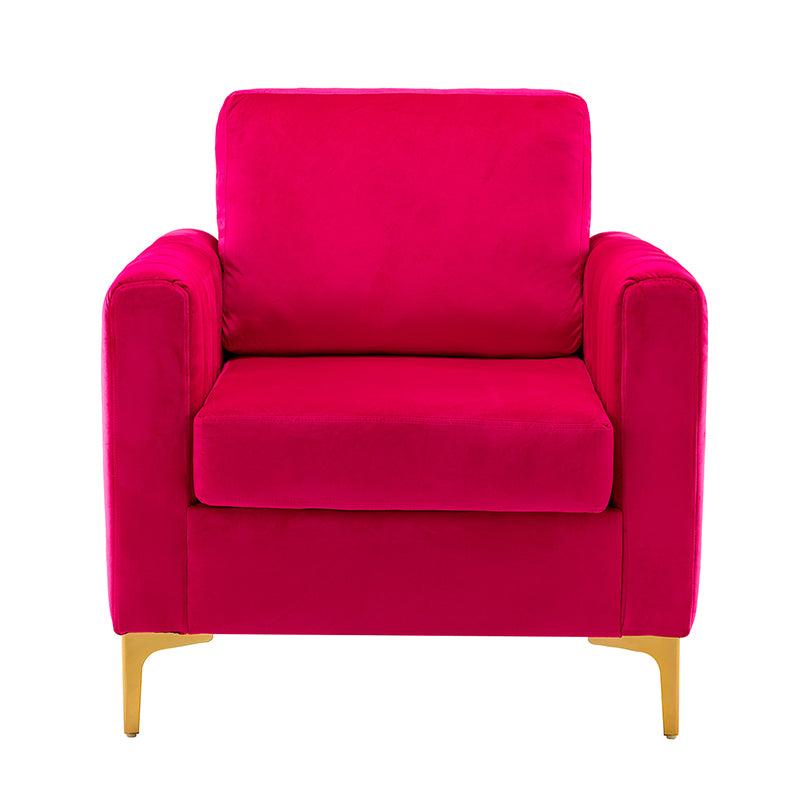 Luxury Didyme Velvet Club Armchair - Modern Accent Chair for Living Room, Bedroom & Office - Plush Upholstered Lounge Chair with Sturdy Wooden Legs - Perfect for Reading Nook, Home Theater & Cozy Spaces