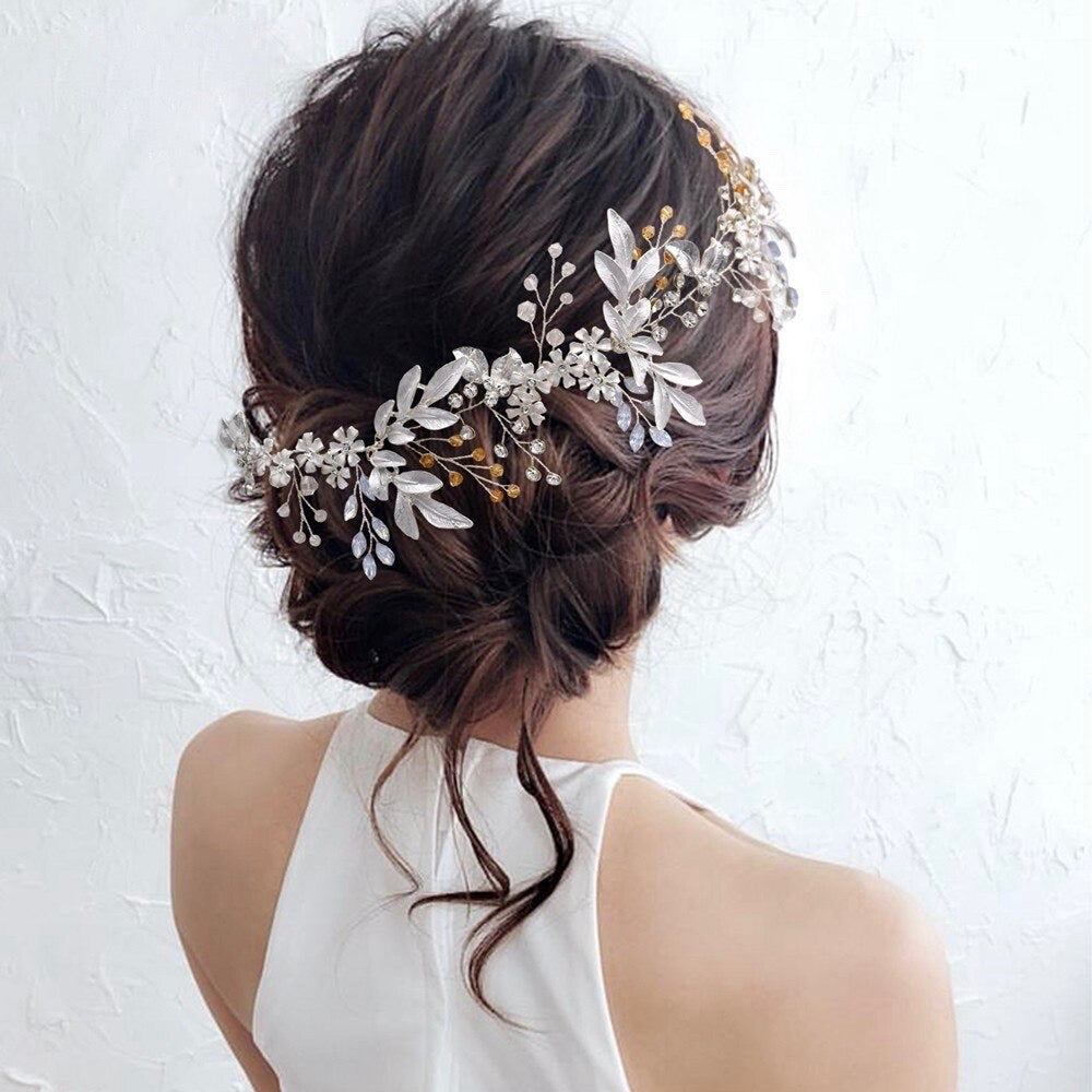 Bohemian Crystal Headband for Women - Silver, Gold & Rose Gold Hair Accessories for Weddings, Parties & Everyday Wear
