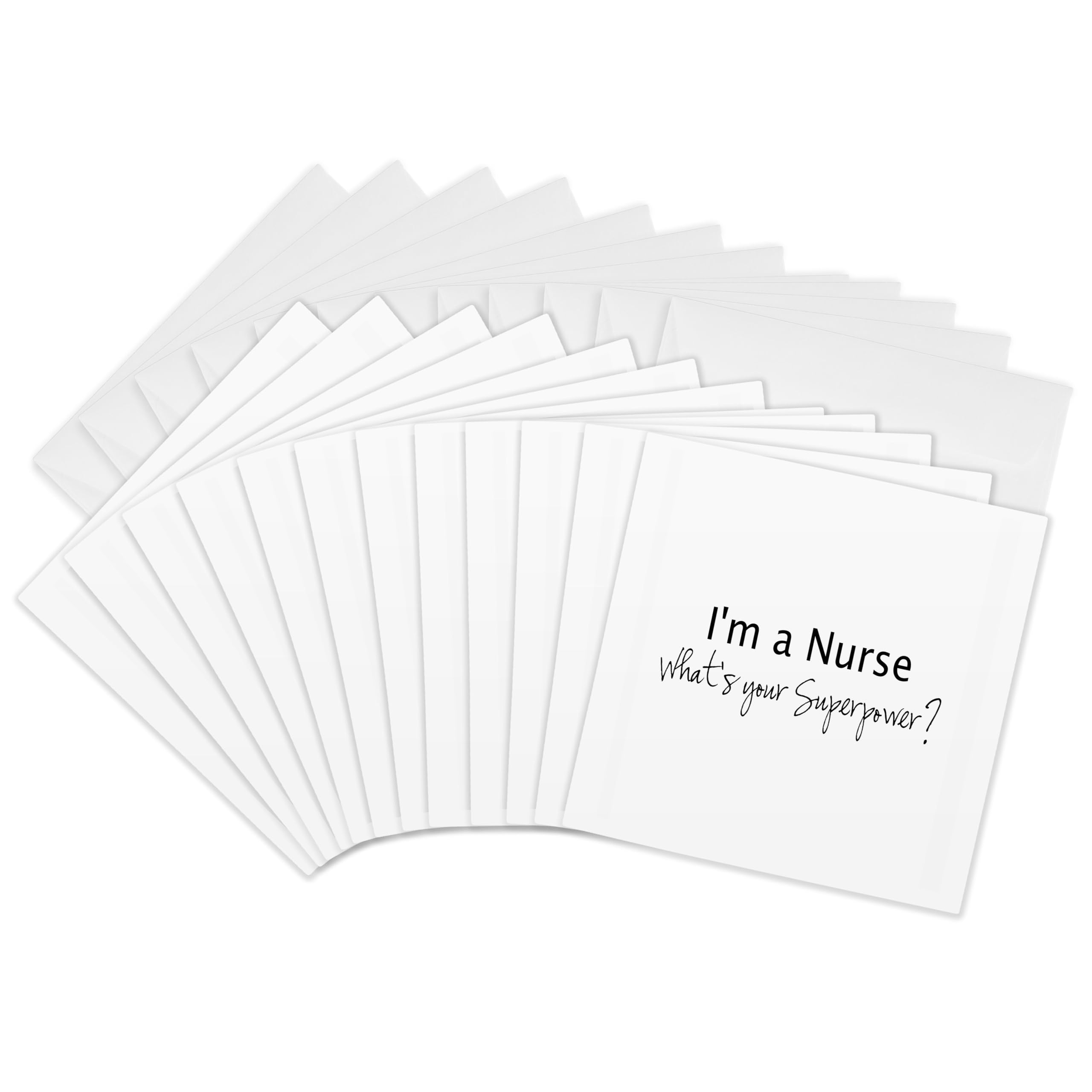 Funny Nurse Greeting Cards - 'I'm a Nurse, What's Your Superpower?' - 12 Pack Medical Profession Gift Set - Perfect for Nurse Appreciation Week, Graduation Gifts & Healthcare Worker Thank You Cards
