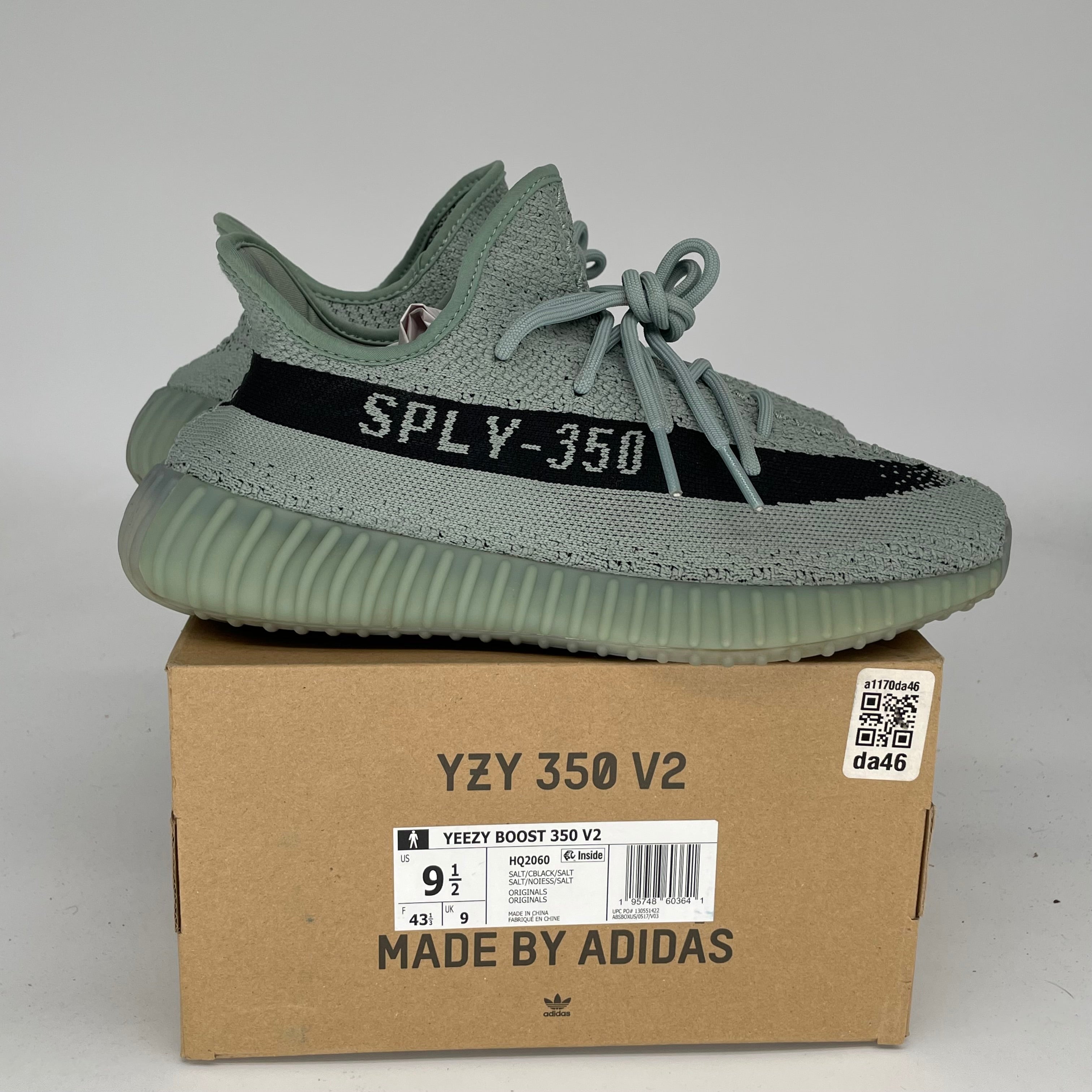 Adidas Yeezy Boost 350 V2 Salt - Men's Running Shoes Size 9.5 (HQ2060) | Comfortable Sneakers for Gym, Jogging & Casual Wear