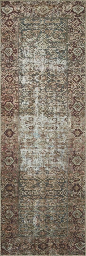 Loloi Amber Lewis Georgie Collection GER-07 Moss/Salmon 5' x 7'6