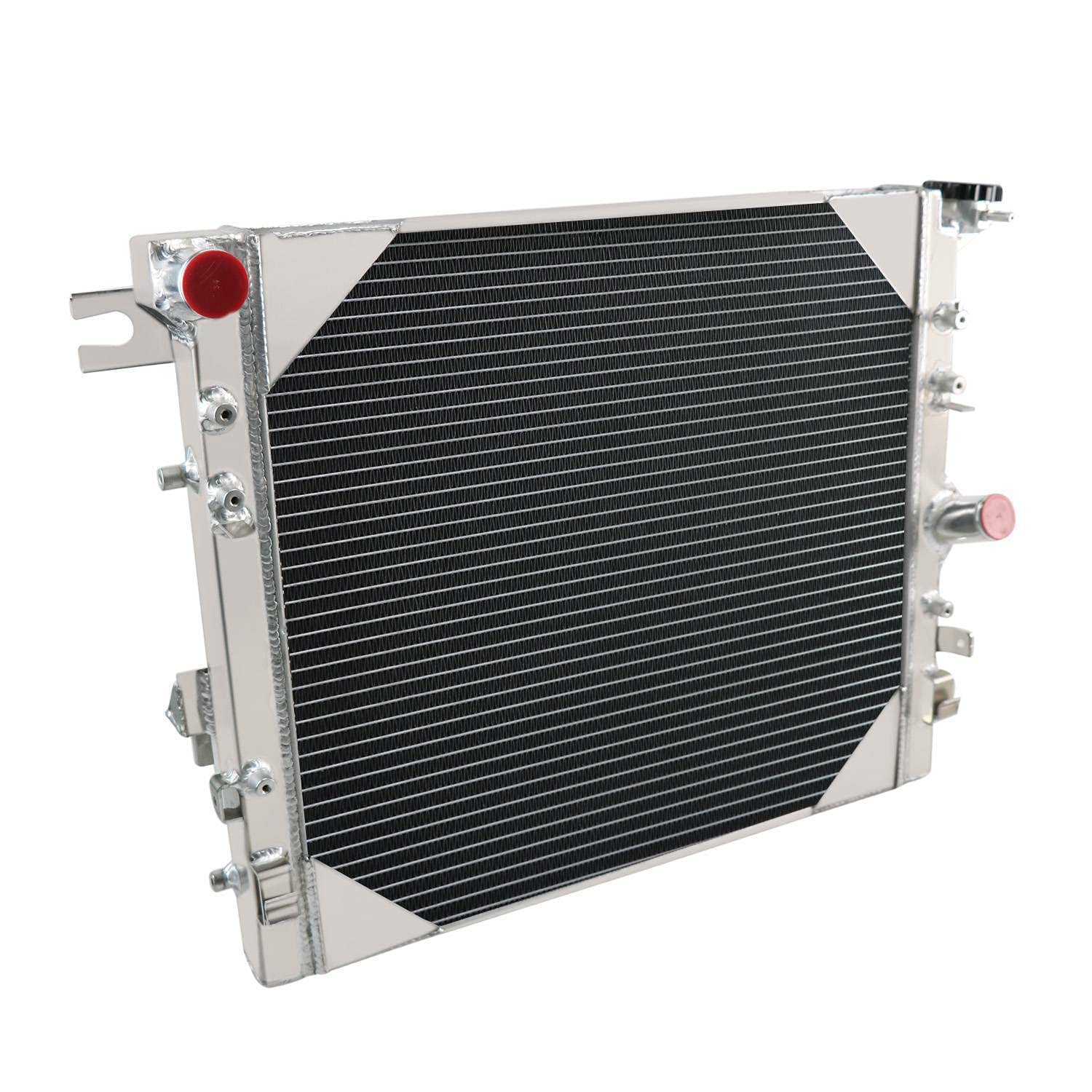 High Performance 3-Row Aluminum Radiator for 2007-2018 Jeep Wrangler JK 3.6L/3.8L V6 Engine - Includes 16
