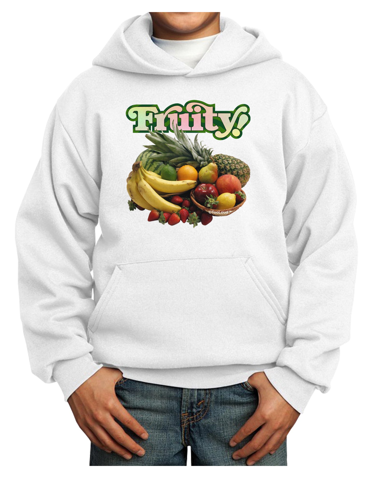 TOOLOUD Fruity Fruit Print Hoodie for Women & Men - Soft Pullover Sweatshirt for Casual Wear, Street Style & Loungewear