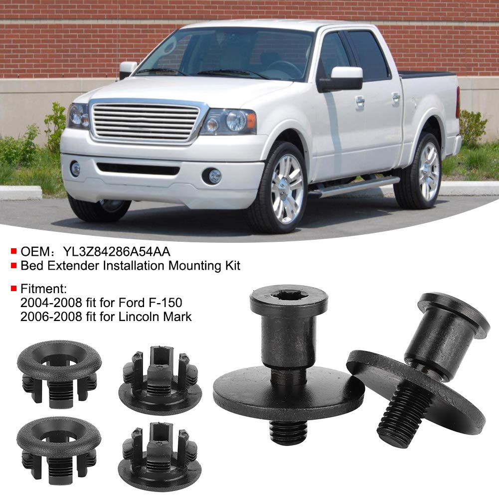 YL3Z84286A54AA Bed Extender Mounting Kit - Heavy Duty Installation Hardware Set for Truck Bed Extenders | Perfect for Hauling Cargo, Camping Gear & Outdoor Adventures