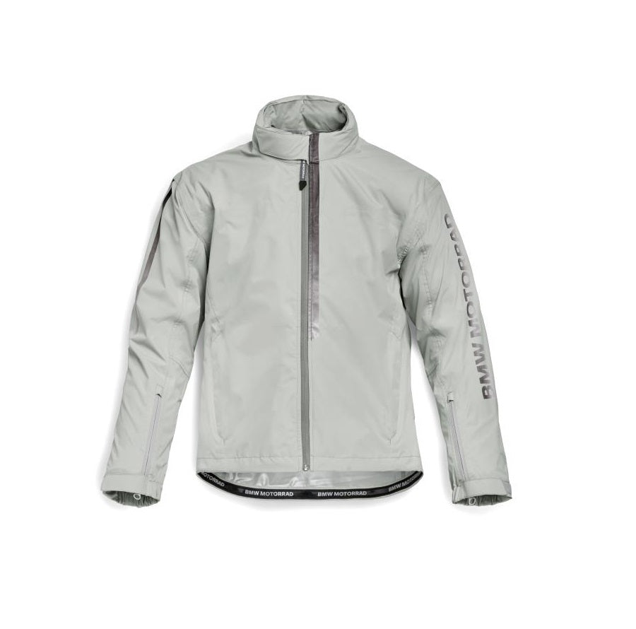 BMW Motorcycles RainLock Jacket Grey - Waterproof Motorcycle Rain Gear for Men & Women - Ideal for Commuting, Touring & Adventure Riding