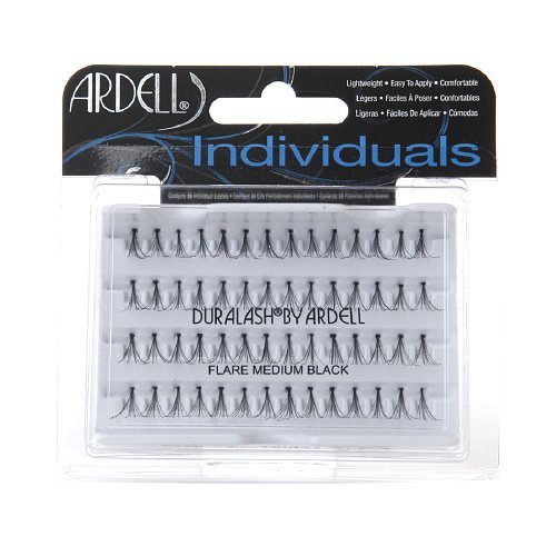 Ardell DuraLash Flair Individual False Eyelashes Set - Black Medium Length (56 Count) | Natural Looking Lashes for Everyday Wear & Special Occasions
