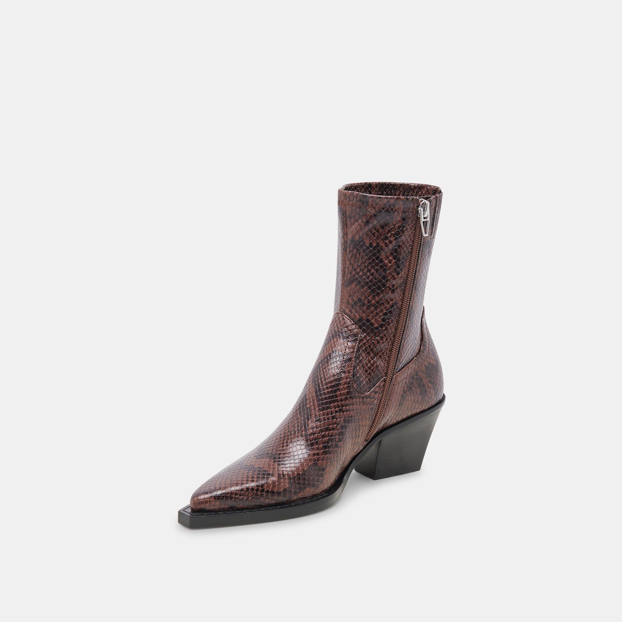 RUTGER WIDE CALF BOOTS JAVA EMBOSSED STELLA - Comfortable Wide Calf Leather Boots for Women, Stylish Embossed Design - Perfect for Fall Fashion, Office Wear & Casual Outfits