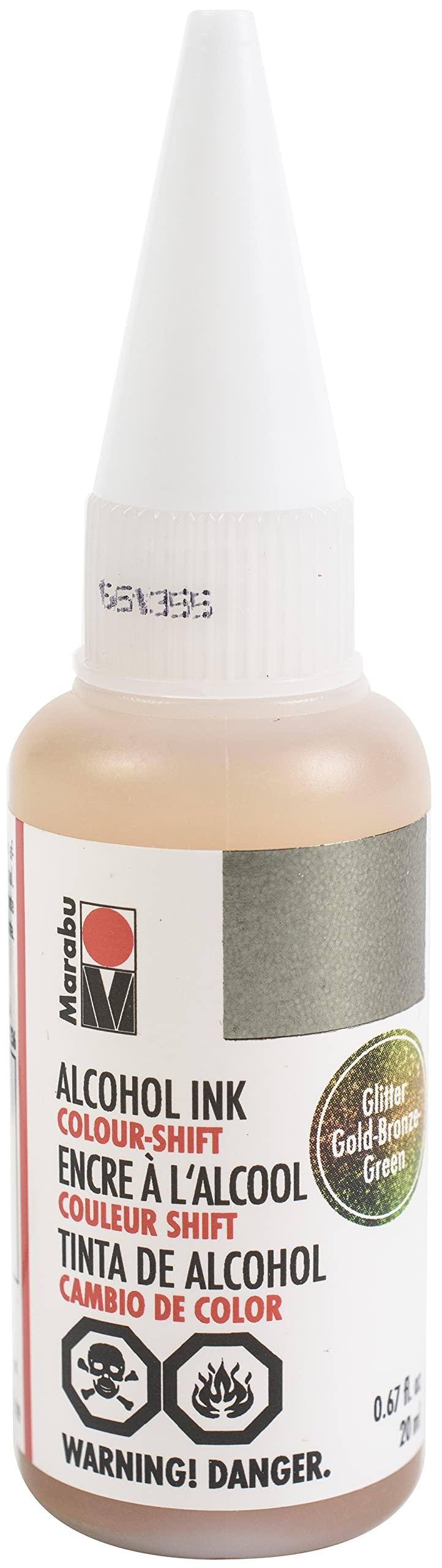 MARABU Alcohol Ink Gold - Premium Metallic Alcohol-Based Ink for Art, Crafts & DIY Projects - Perfect for Glass, Ceramic, Metal & Canvas Painting