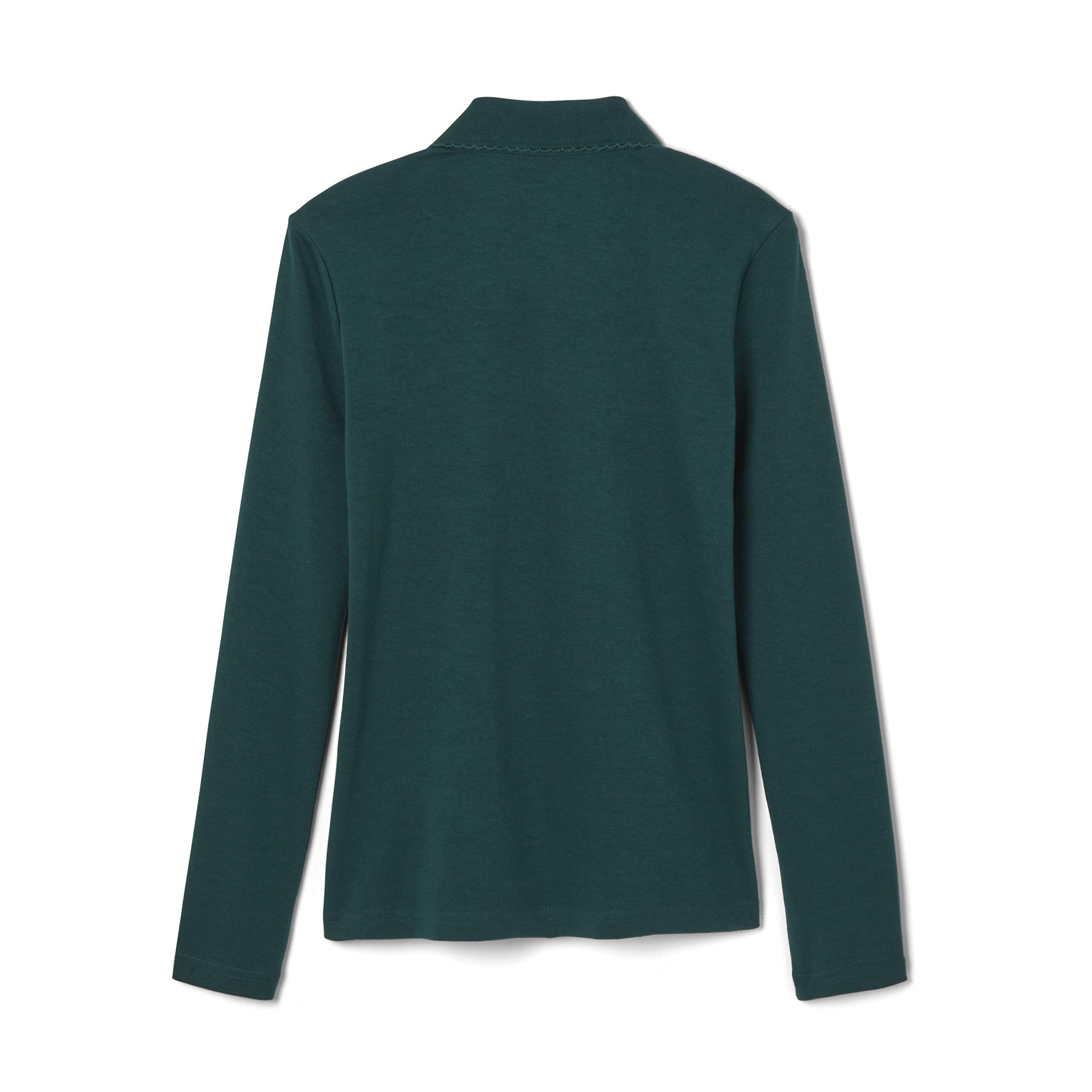 French Toast Girls' Long Sleeve Polo Shirt with Picot Collar - School Uniform Top for Standard & Plus Sizes | Perfect for Classrooms, School Events & Dress Codes