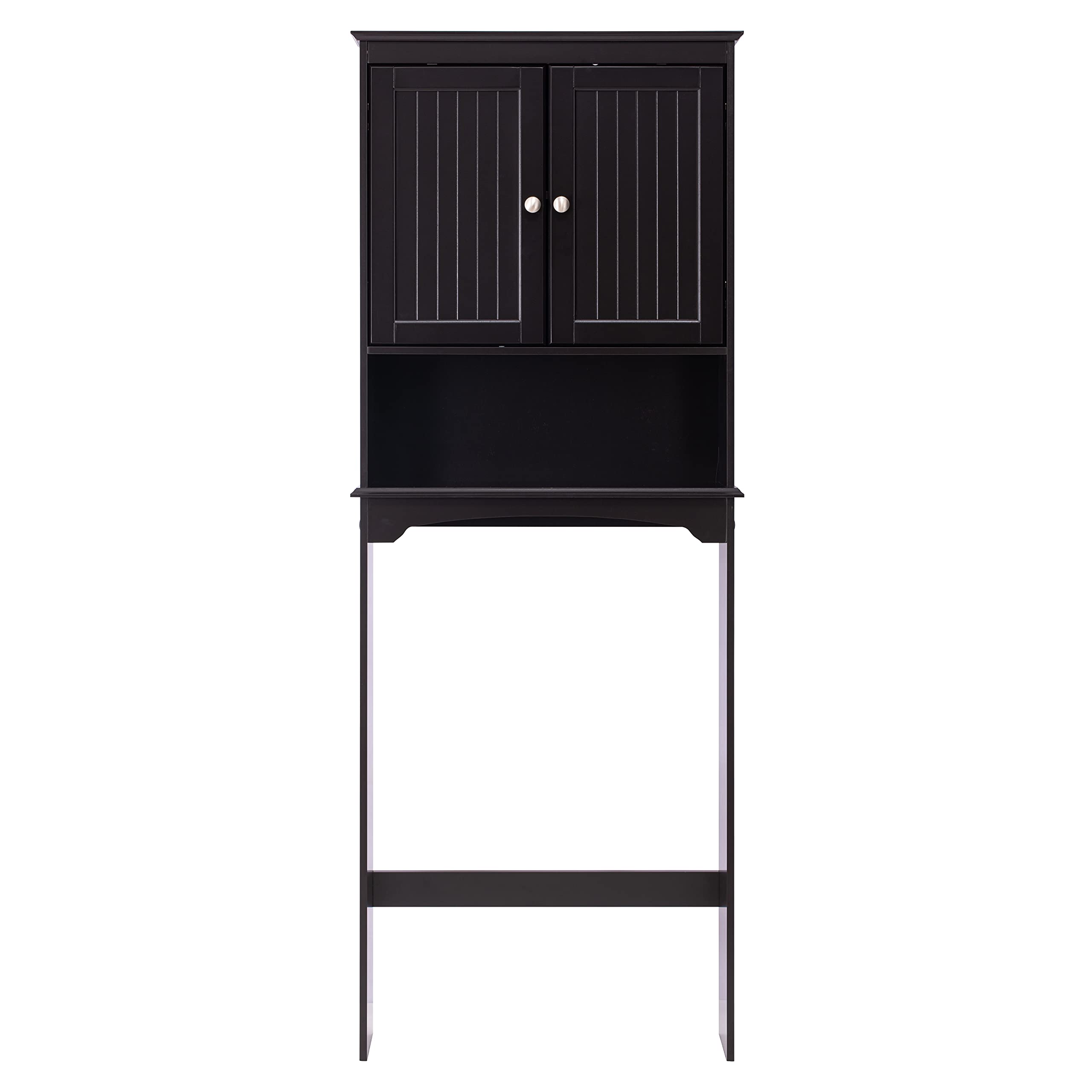 Over The Toilet Storage Cabinet with Adjustable Shelves - Bathroom Organizer with Doors in Espresso Finish | Perfect for Small Bathrooms, Apartments & Powder Rooms