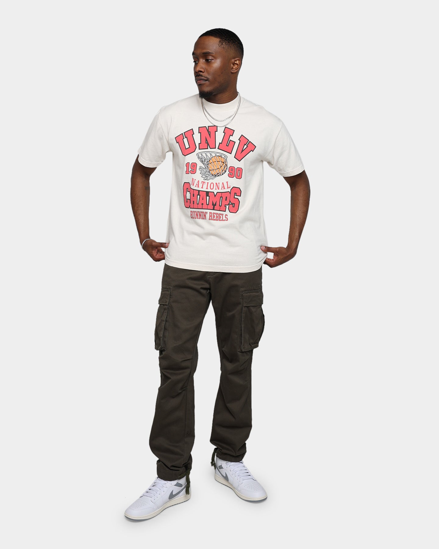 19Nine University of Nevada Las Vegas 1990 National Champions T-Shirt - Cream | Vintage UNLV Basketball Fan Apparel for Game Day & Alumni Events