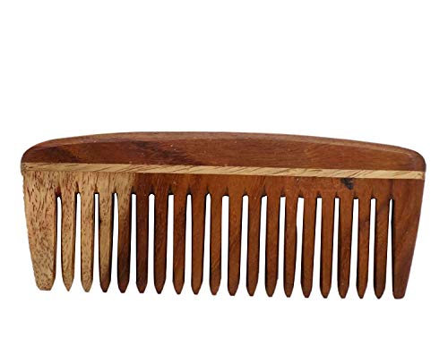 Premium Neem Wood Comb for Hair Growth & Hair Fall Control - Natural Ayurvedic Scalp Massager for Men & Women (Pack of 1, Model 8) | Perfect for Daily Hair Care & Scalp Stimulation