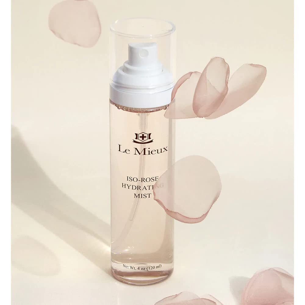 **Le Mieux Skincare Iso Rose Hydrating Mist - Mineral-Infused Bulgarian Rose Water Facial Spray for Dry & Irritated Skin - Soothing & Calming Hydration (4 oz / 120 ml) - Perfect for Travel, Post-Workout & Daily Skincare Routine**