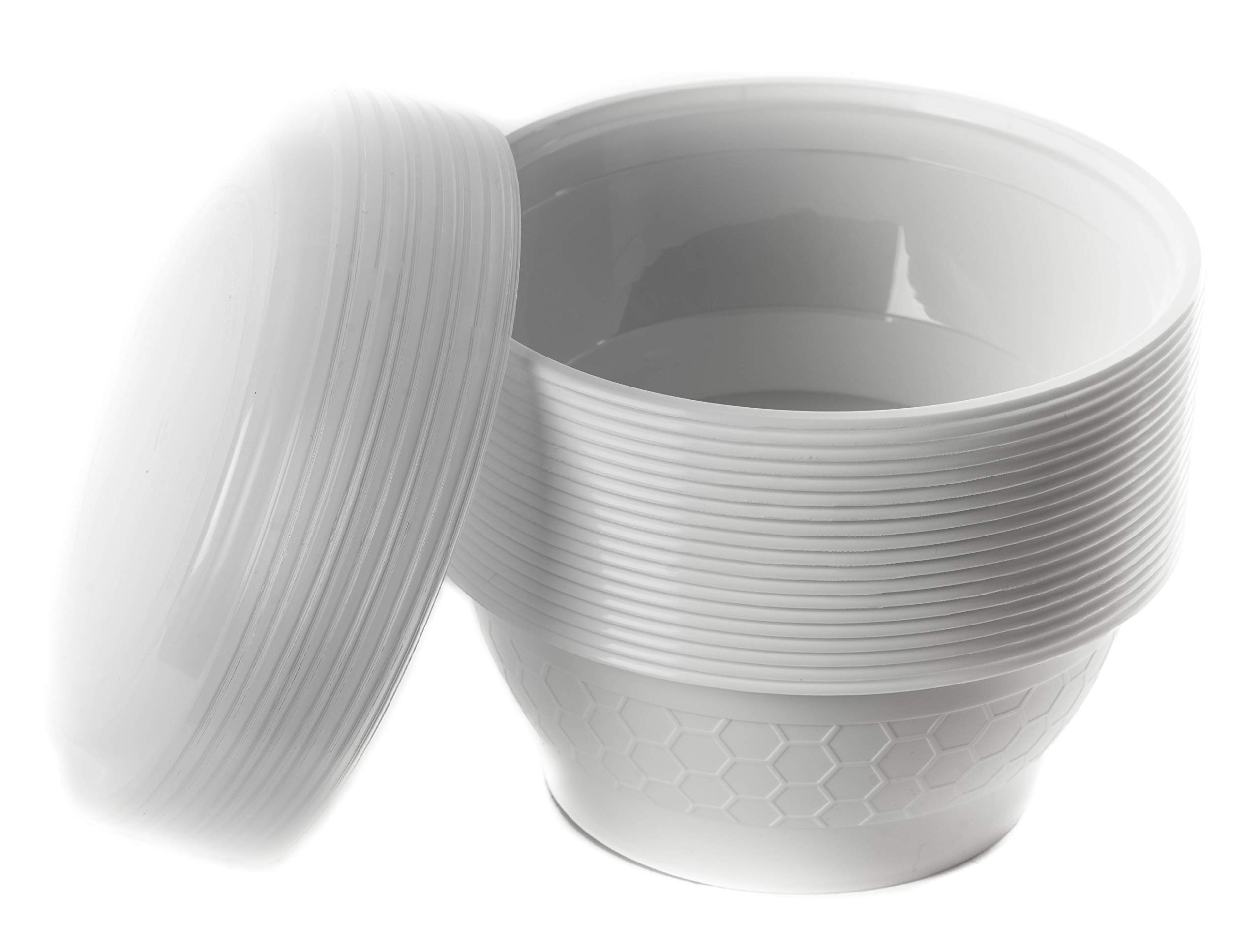 EcoQuality 40 oz Meal Prep Containers [300 Pack] - BPA Free, Microwave & Dishwasher Safe White Round Food Storage Bowls with Lids | Perfect for Bento Box, Stir Fry, Lunch Box & Freezer Storage | Disposable & Reusable Eco-Friendly Containers for Office, School, Picnic & Meal Prepping
