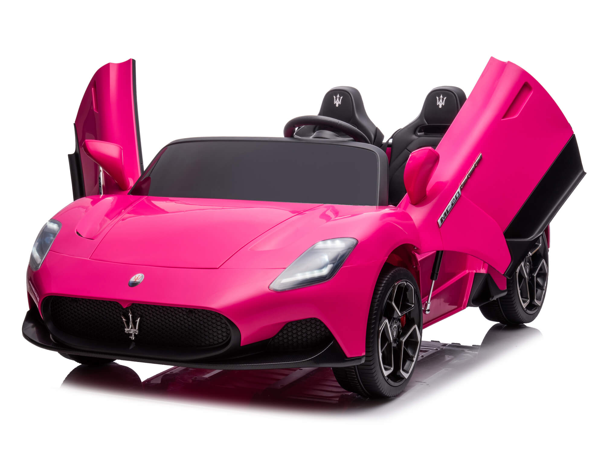 24V Maserati MC20 Two Seater Kids Ride On Car with Parent Remote Control - Pink Electric Toy Car for Boys & Girls - Perfect for Birthday Gifts, Outdoor Play & Indoor Fun
