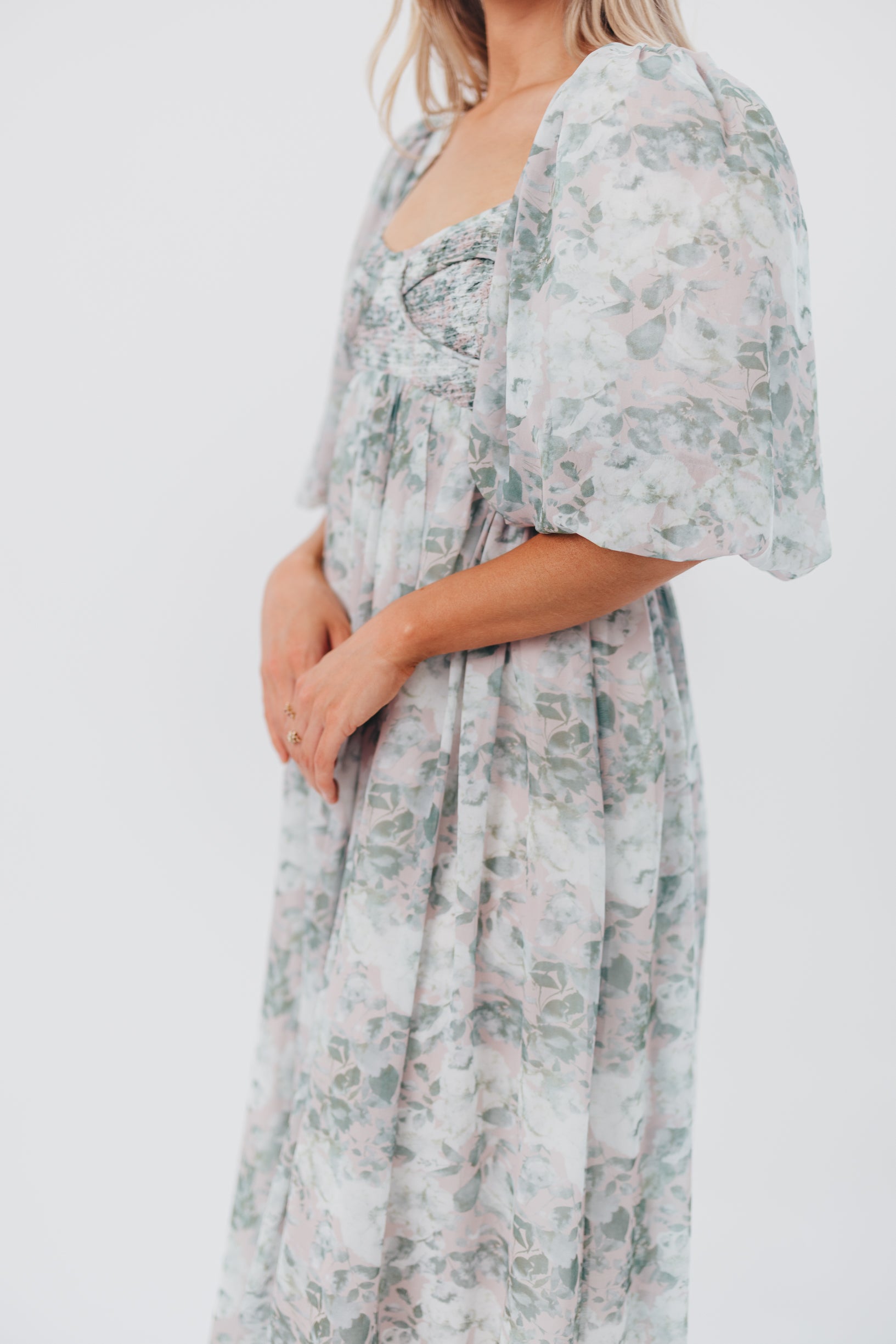 Harlow Maxi Dress in Forest Green - Bump Friendly Maternity Dress (Sizes S-XL) for Pregnancy, Nursing & Everyday Comfort