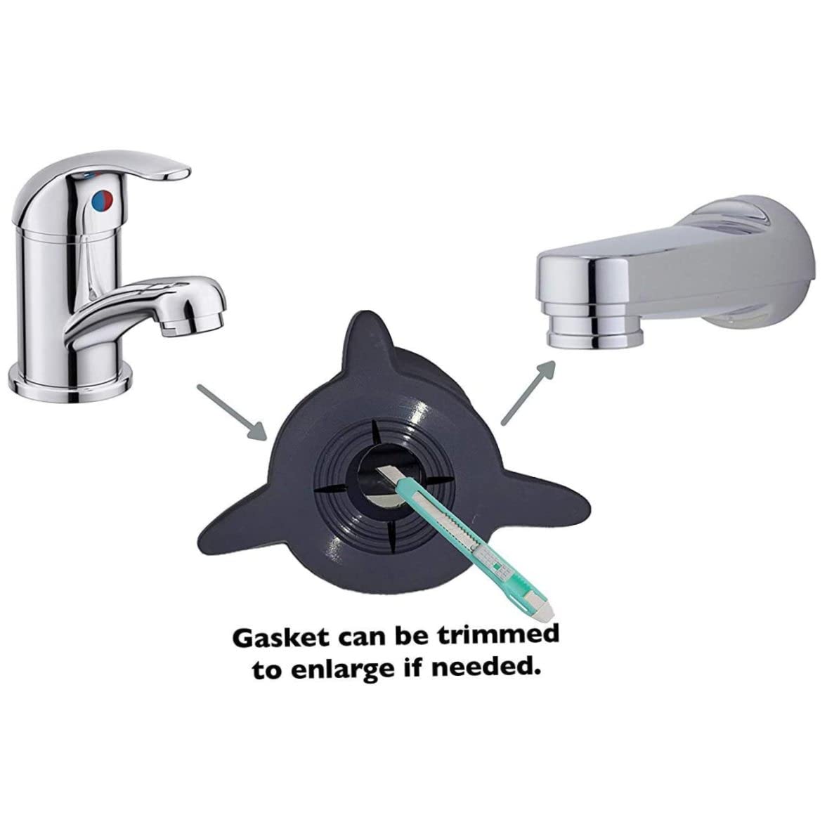 Kids Faucet Extender - Baby Bath Spout Cover for Toddlers | Safe & Fun Shark Design | Grey Bathroom Accessories for Child Safety | Perfect for Bathtub, Sink & Kitchen Use