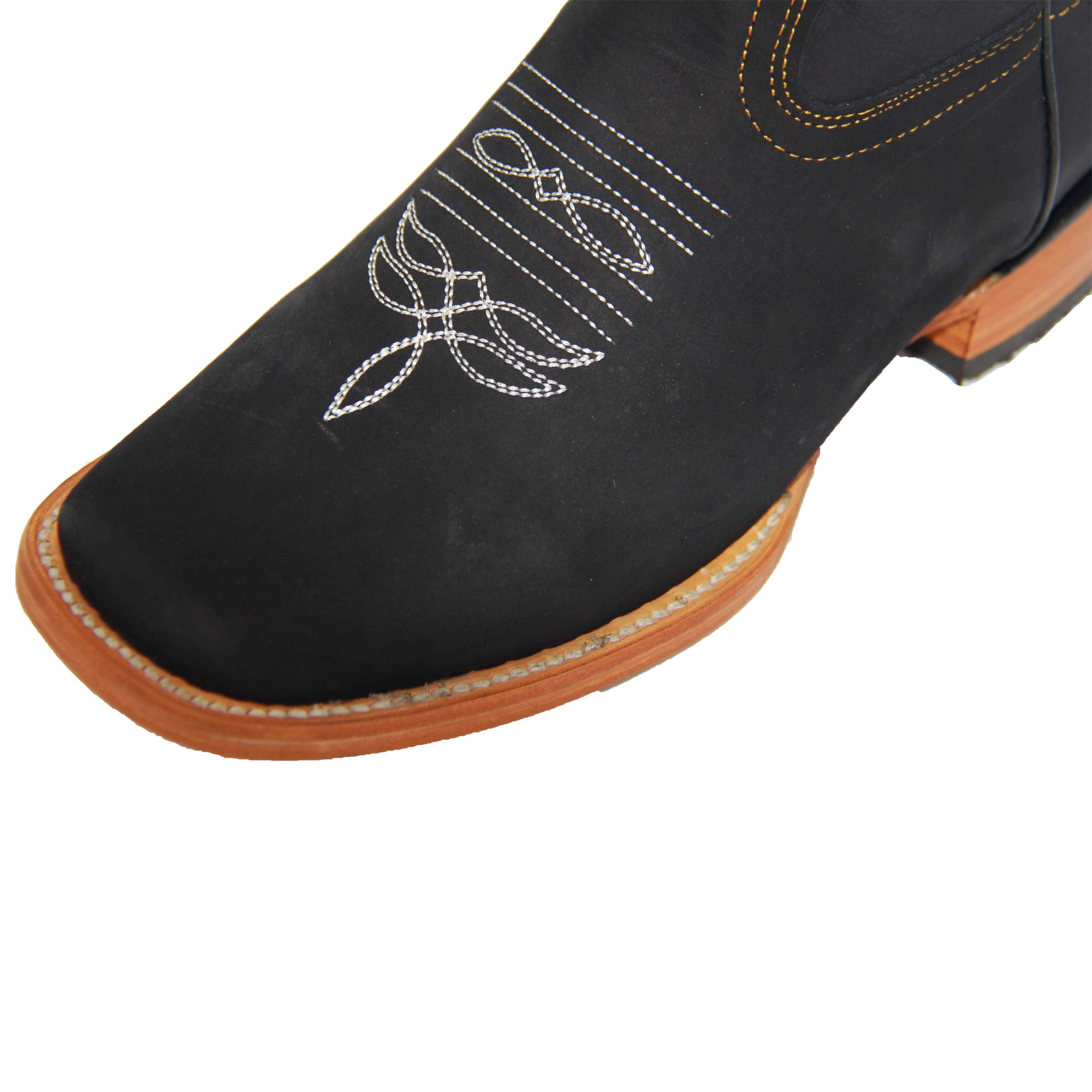 Women's Cowboy Square Toe Leather Boots with Sunflower Embroidery - Western Style Ankle Boots for Country Rodeo, Line Dancing & Fashion Outfits