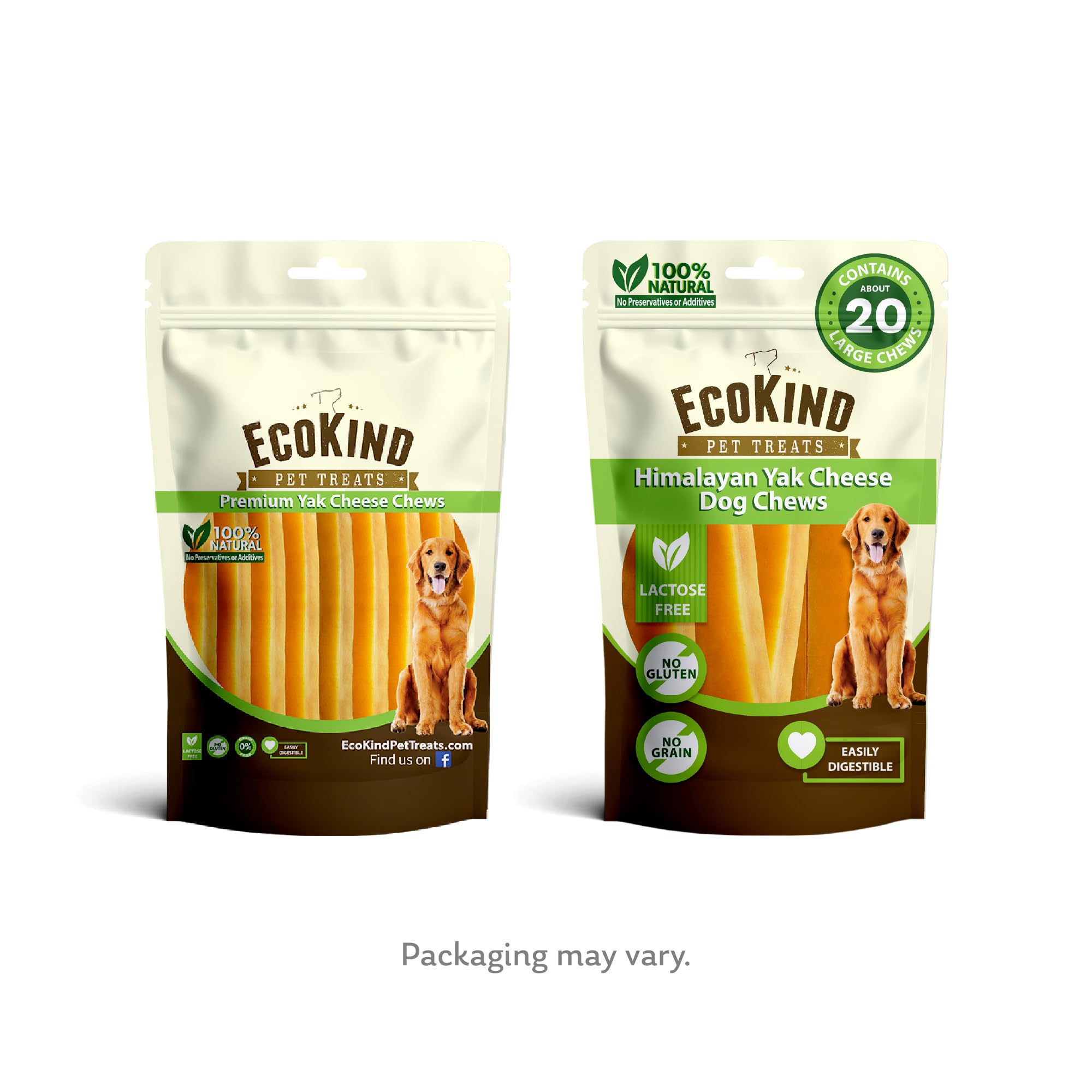 **Premium Himalayan Yak Cheese Dog Chews - All Natural, High Protein Treats for Large Breed & Aggressive Chewers - EcoKind Gold (5 lb, 20+ Chews) - Perfect for Training Rewards & Dental Health**